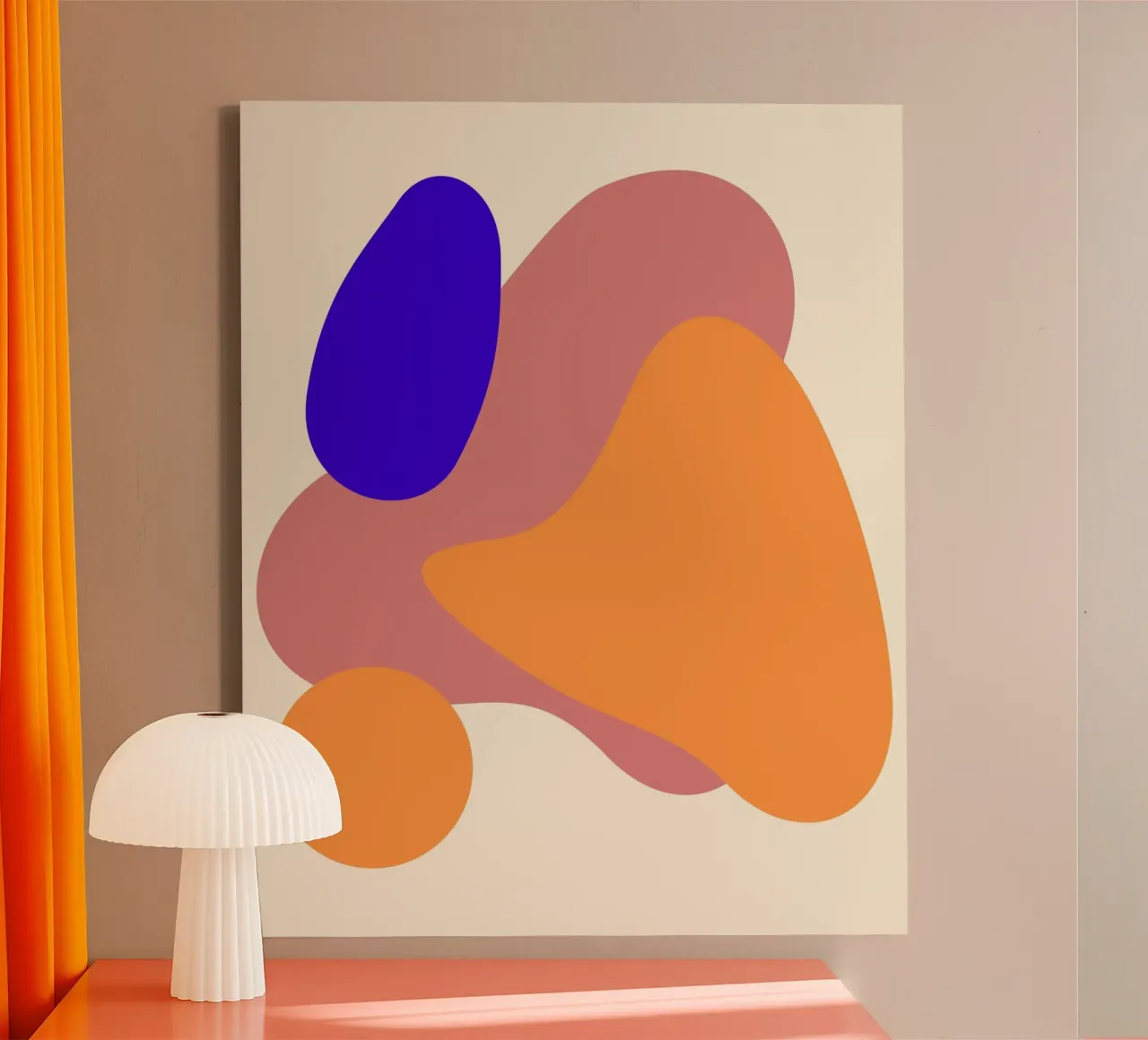 forme geometriche tela con Cornice a cassetta da pastel color shape