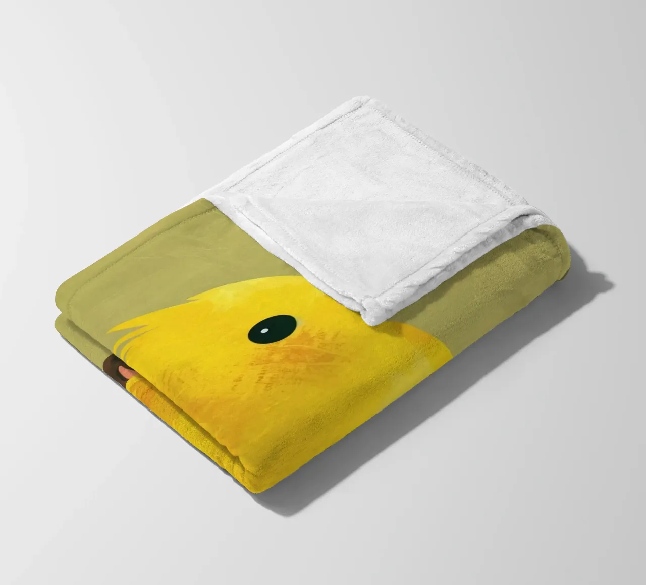 A calm and soft title for the minimalist canary illustration fleece blanket by DesignDoodle