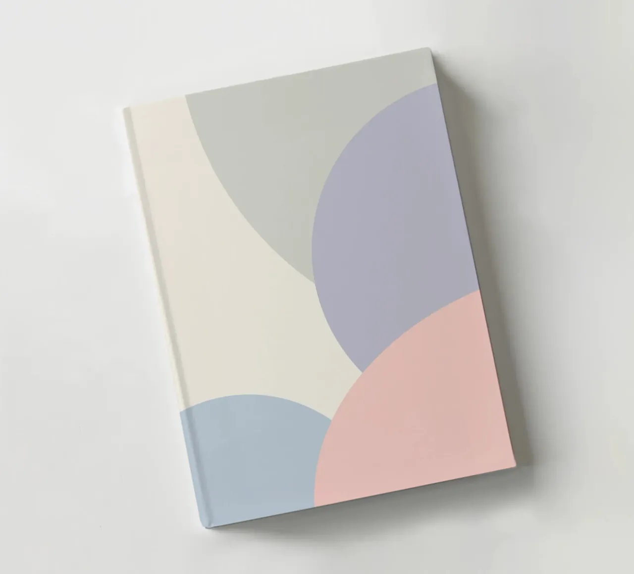 cercles pastel se chevauchant carnet de notes de pastel color shape