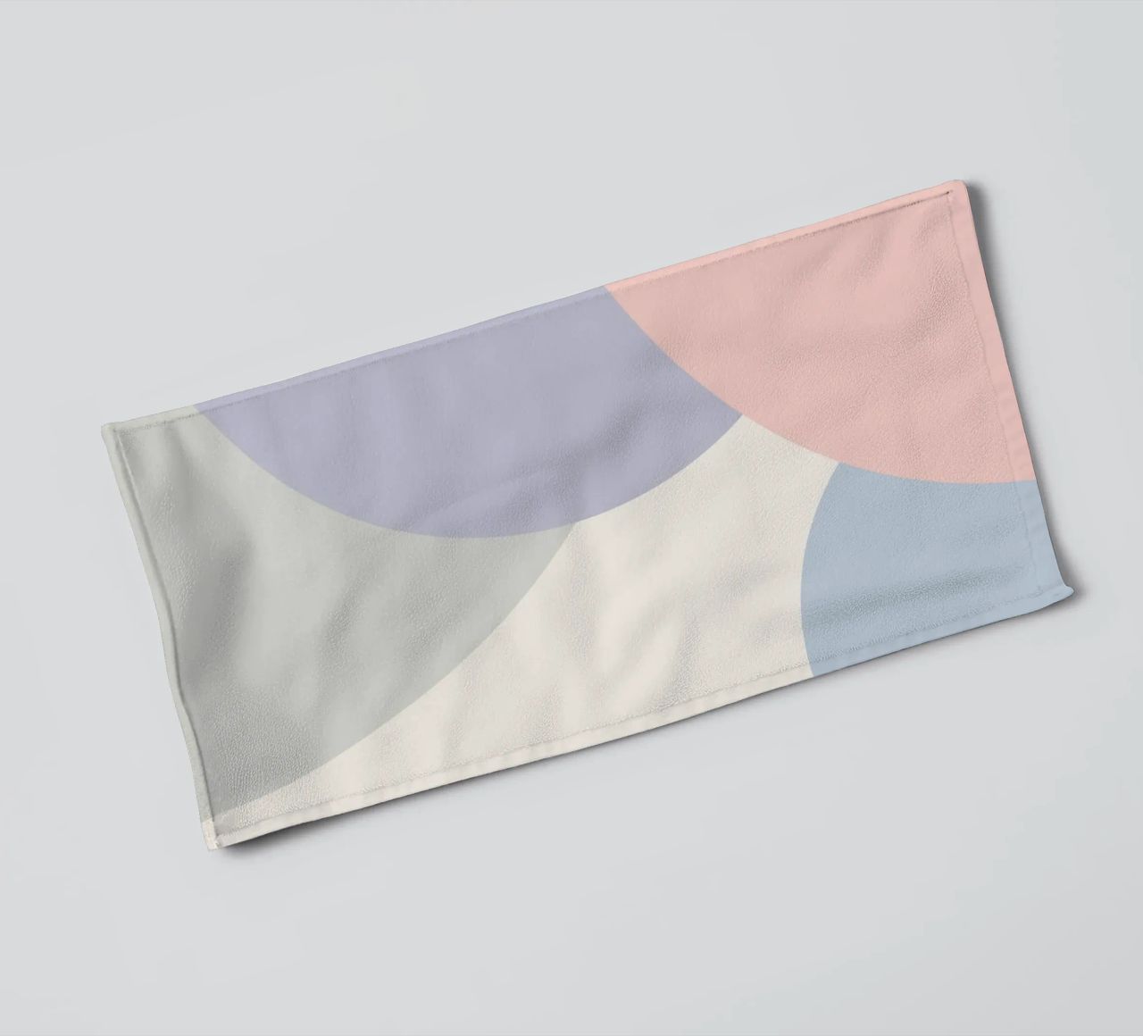 pastel circles overlapping towel by pastel color shape
