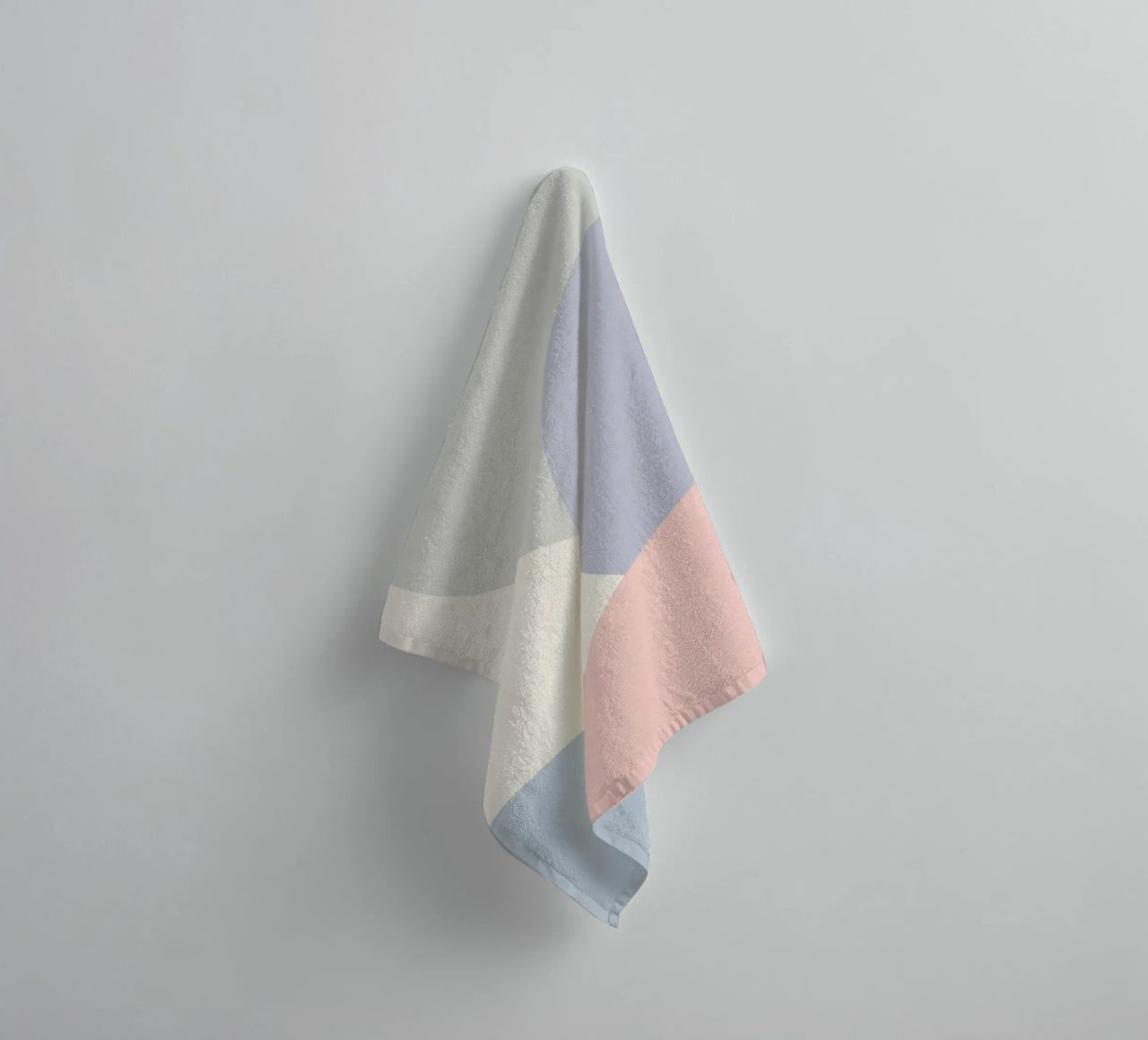 pastel circles overlapping towel by pastel color shape