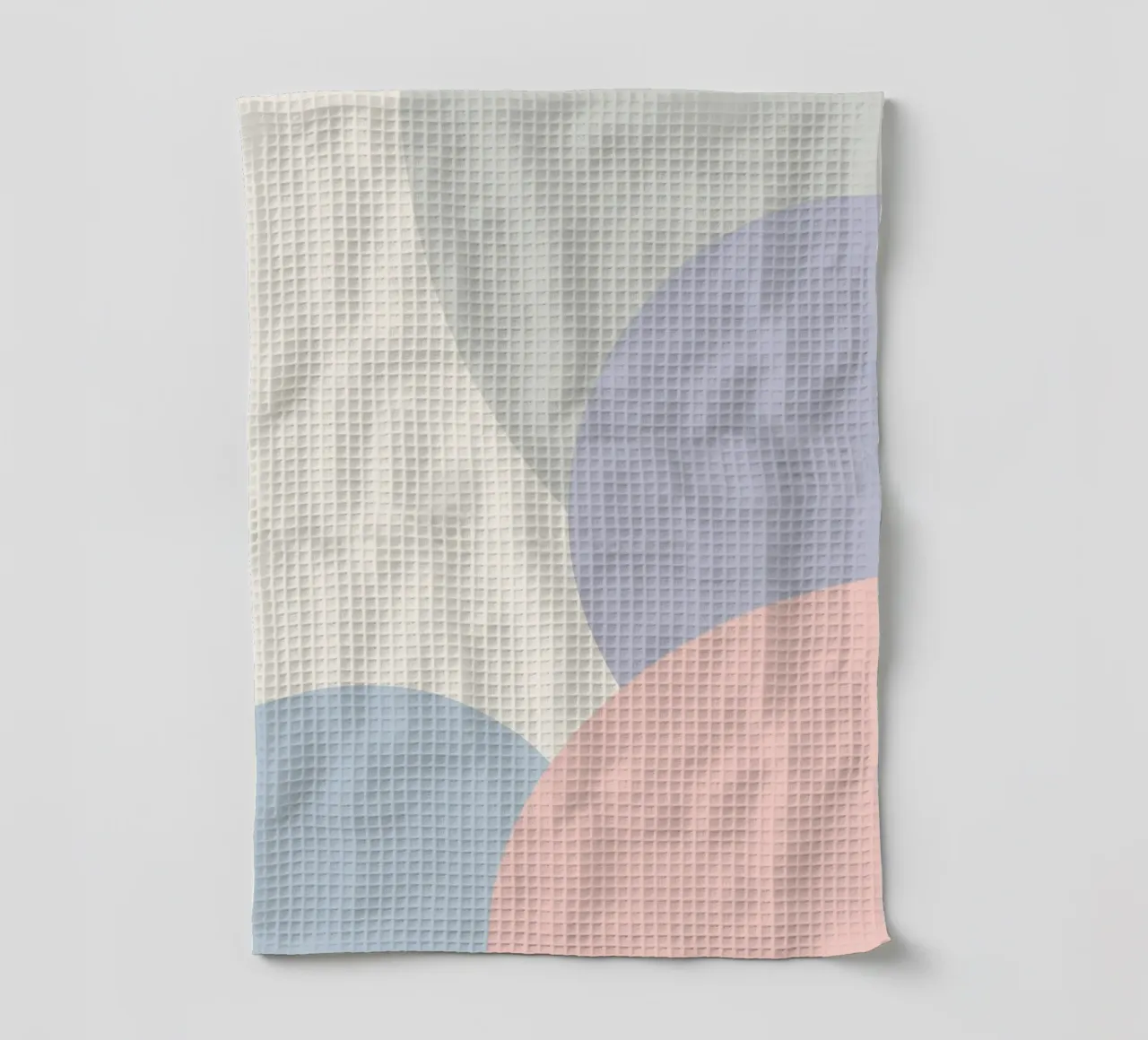 pastel circles overlapping tea towel by pastel color shape