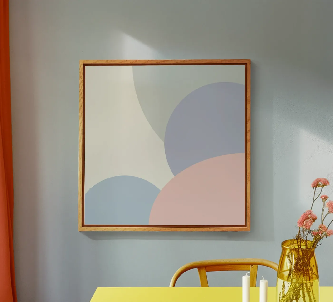 pastel circles overlapping plexiglass da pastel color shape