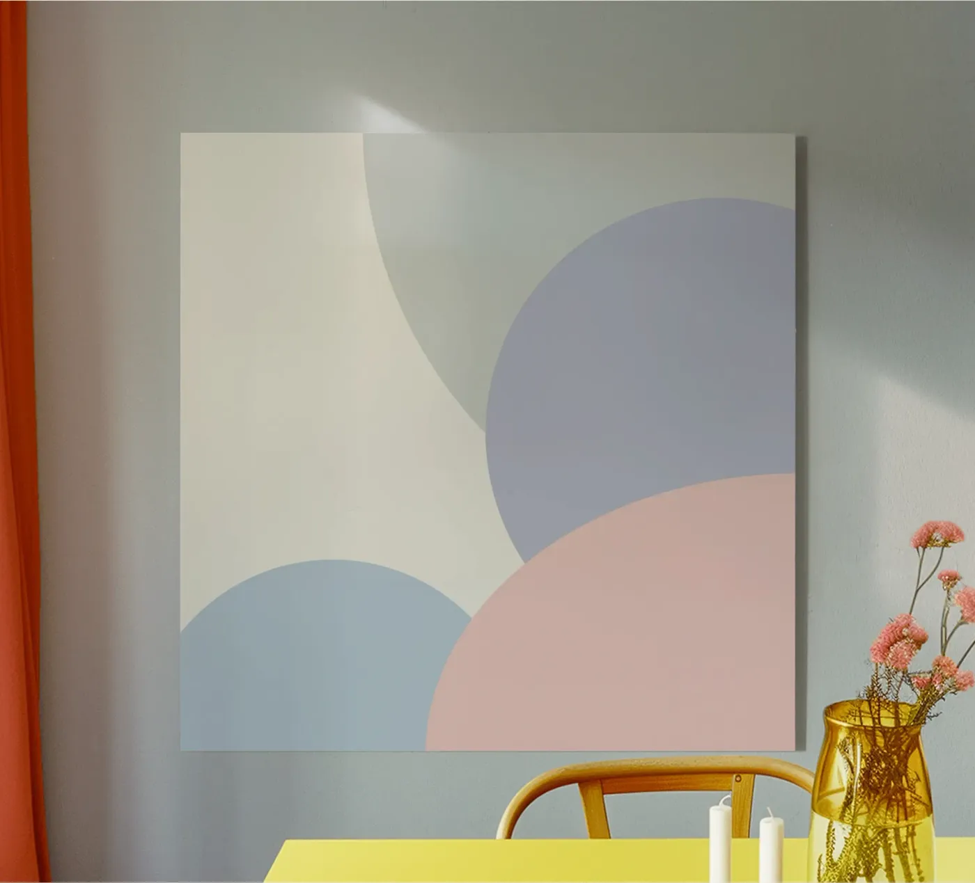 pastel circles overlapping plexiglass da pastel color shape