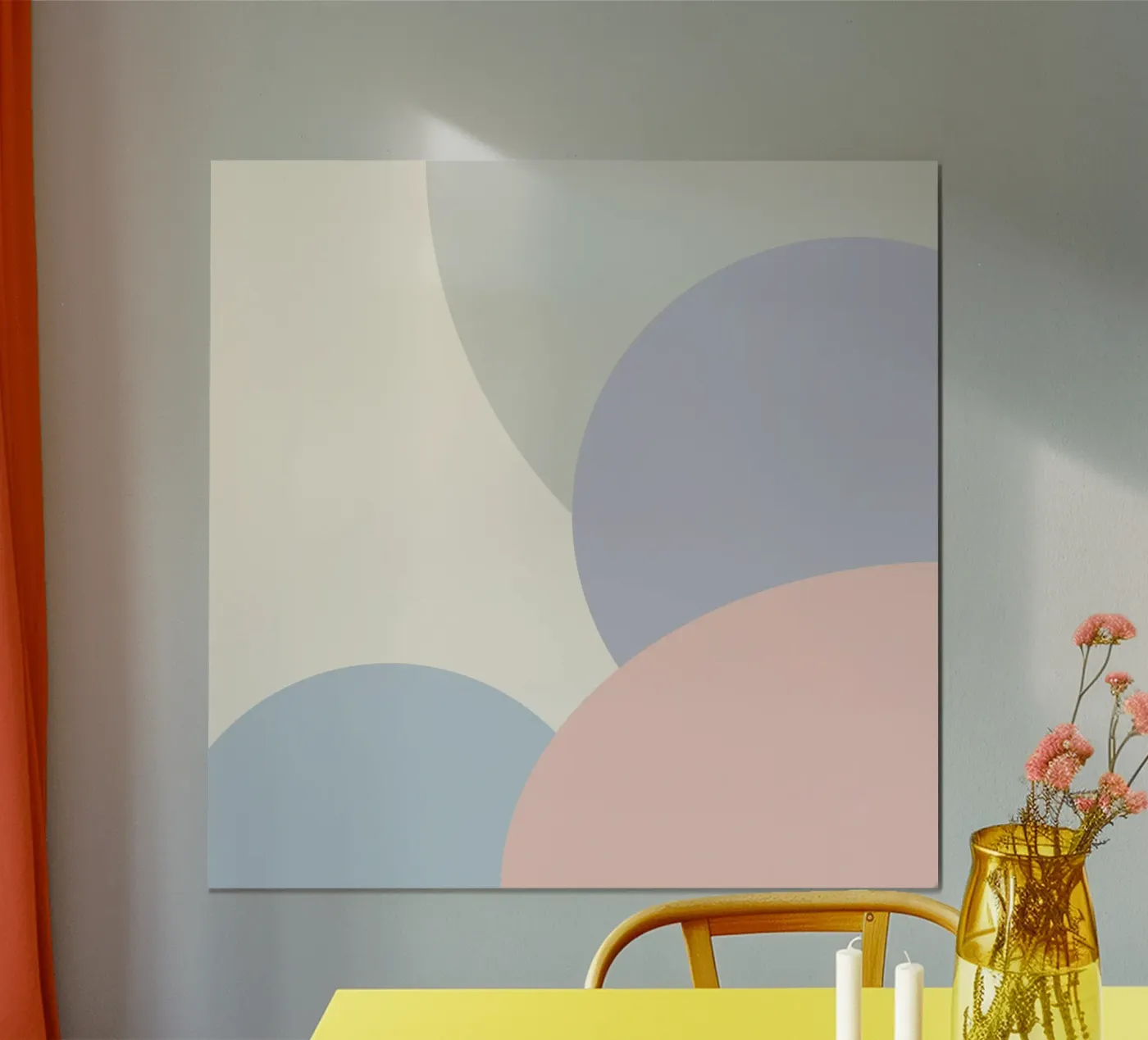 pastel circles overlapping poster by pastel color shape