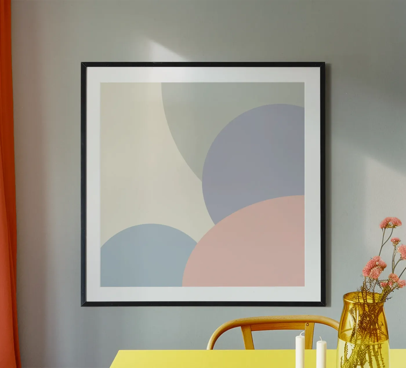 pastel circles overlapping poster by pastel color shape