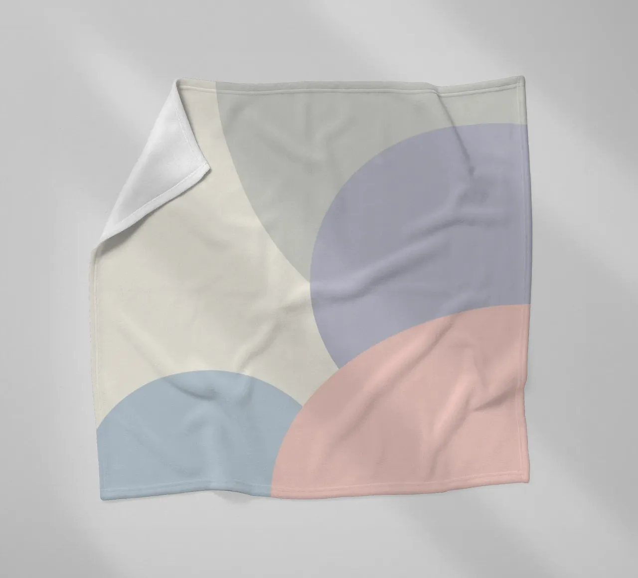 pastel circles overlapping fleece blanket by pastel color shape