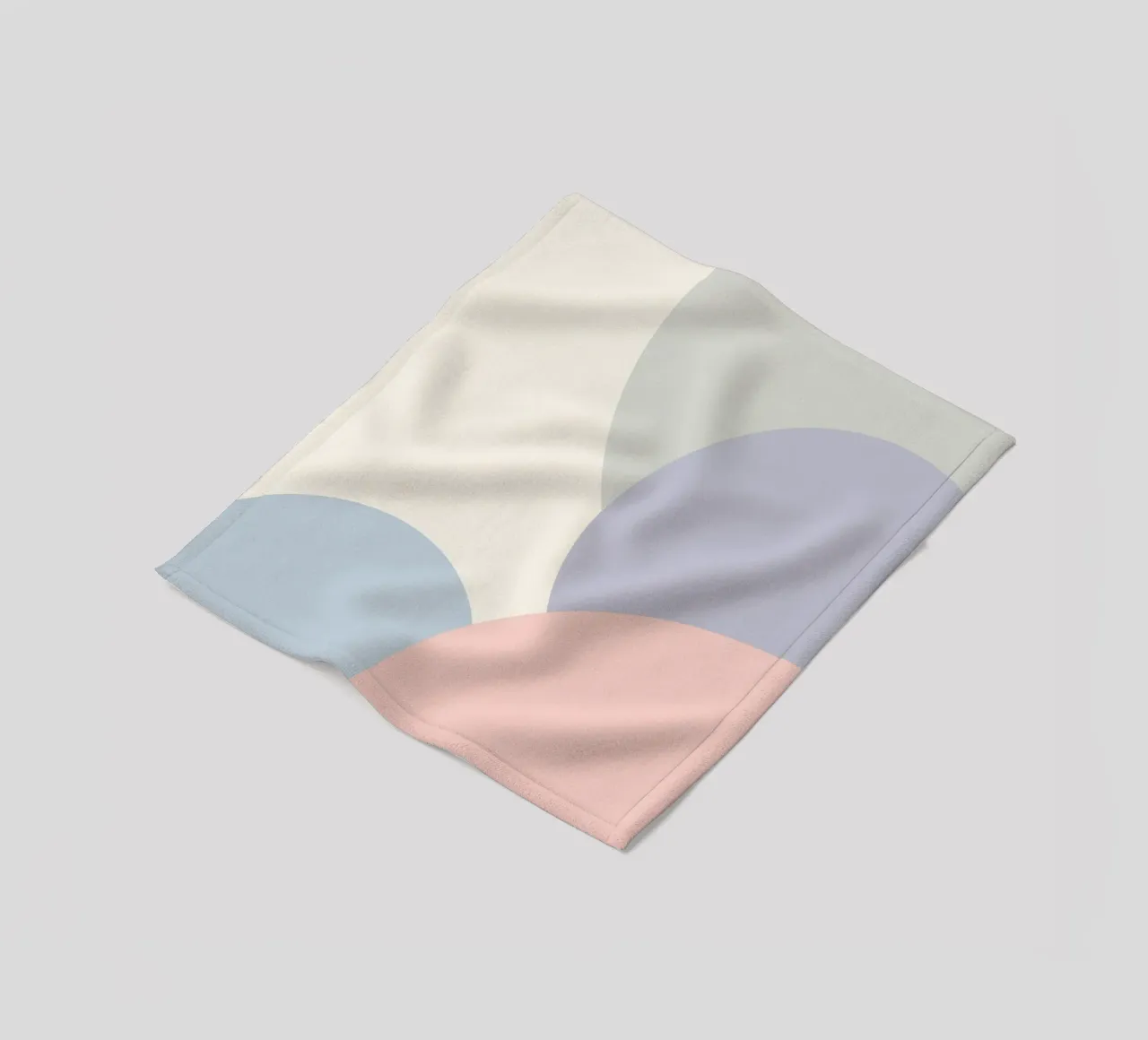 pastel circles overlapping fleece blanket by pastel color shape