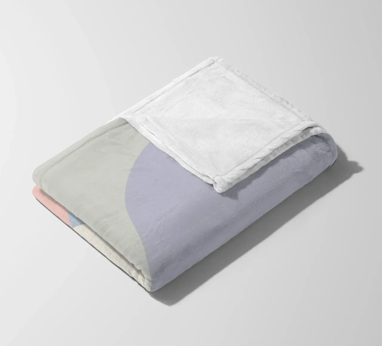 pastel circles overlapping fleece blanket by pastel color shape