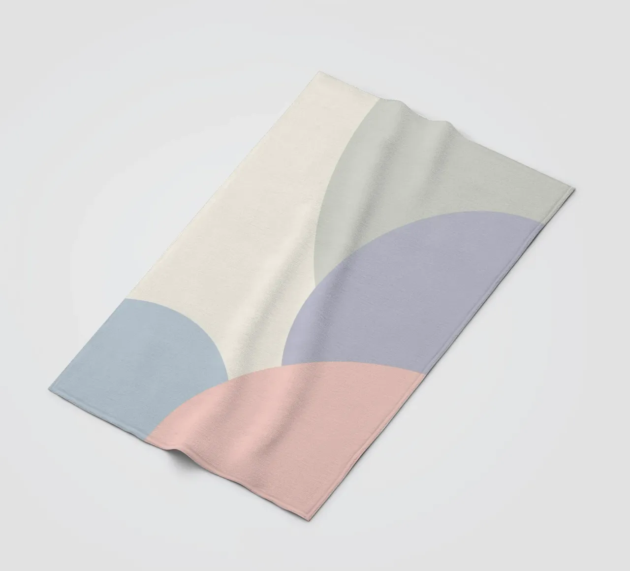 pastel circles overlapping fleece blanket by pastel color shape