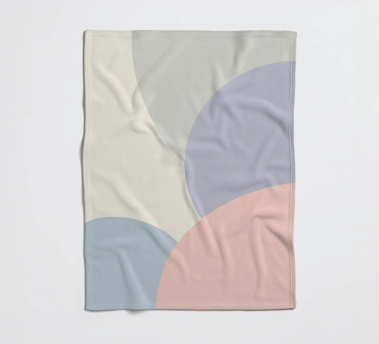 pastel circles overlapping fleece blanket by pastel color shape
