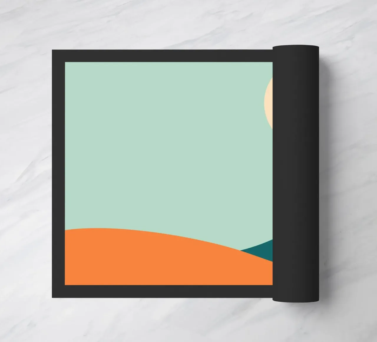 ciel ensoleillé paillasson de pastel color shape