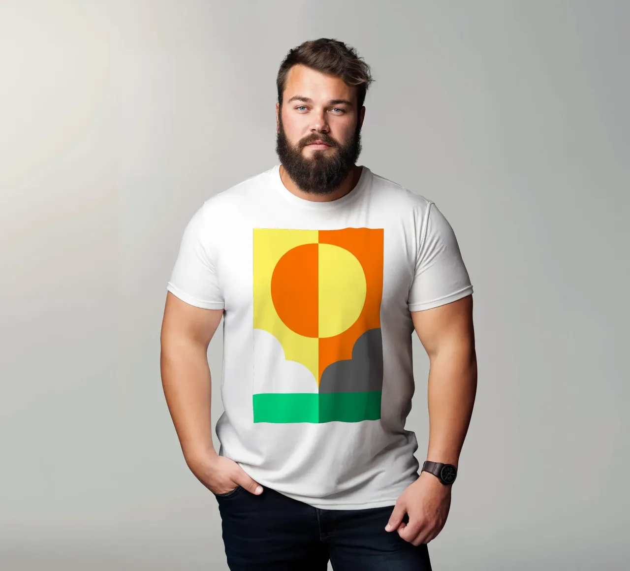 riflessione diurna e notturna t-shirt da pastel color shape