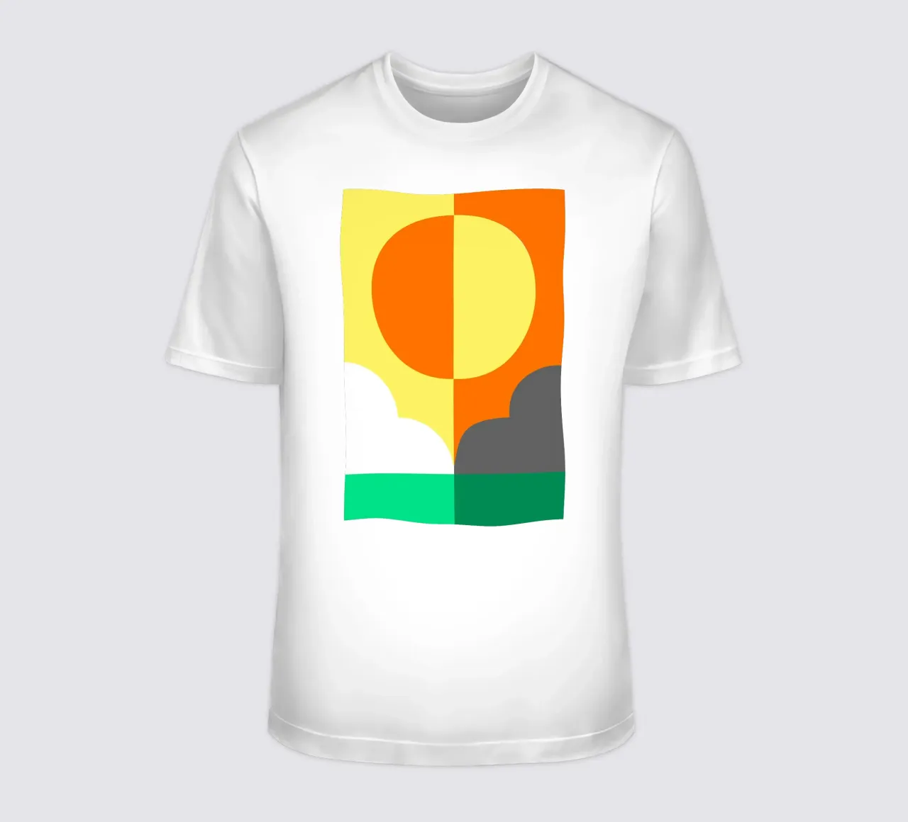 riflessione diurna e notturna t-shirt da pastel color shape