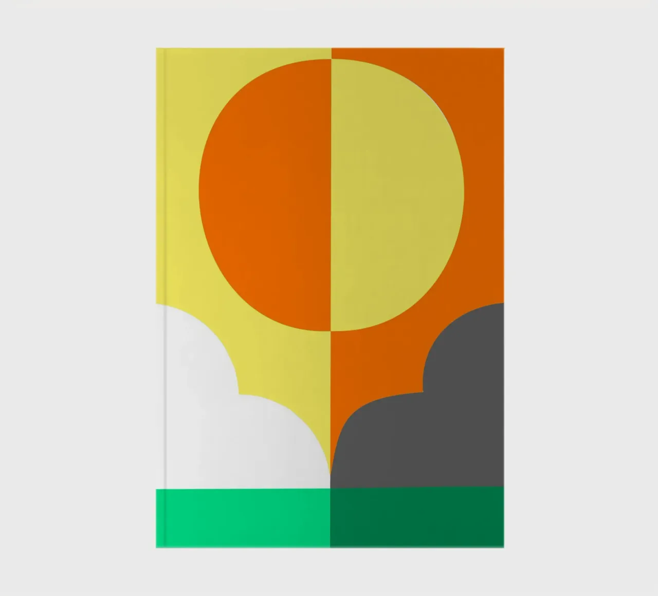 day and night reflection notebook by pastel color shape