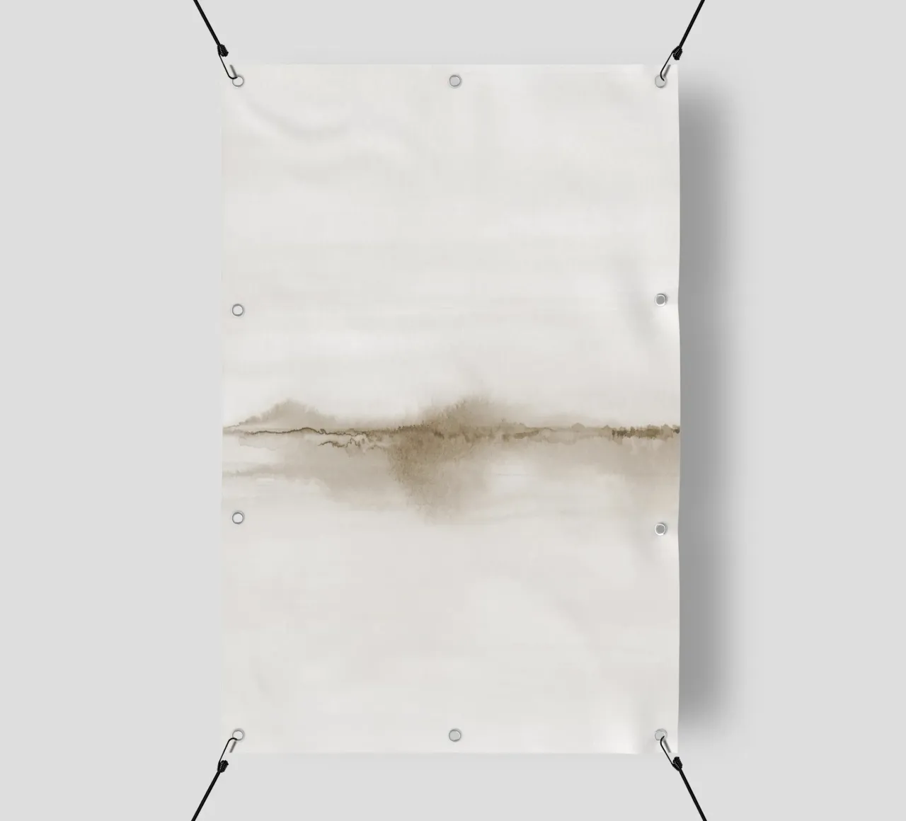 Dittico minimalista di paesaggi beige 1/2 telo in pvc da NouveauPrints