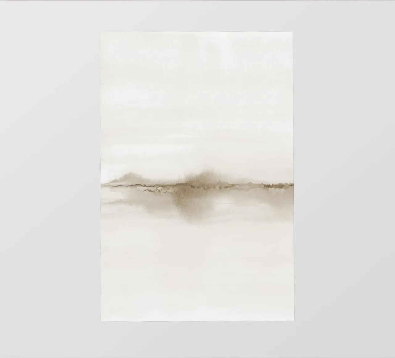 Dittico minimalista di paesaggi beige 1/2 telo in pvc da NouveauPrints
