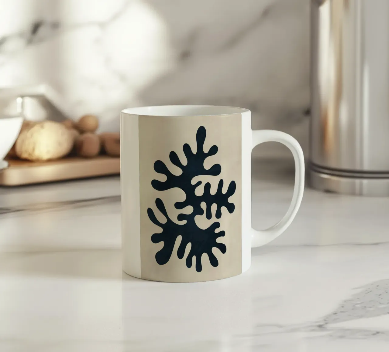 Silhouette corallo 02 tazza in ceramica da Little Dean