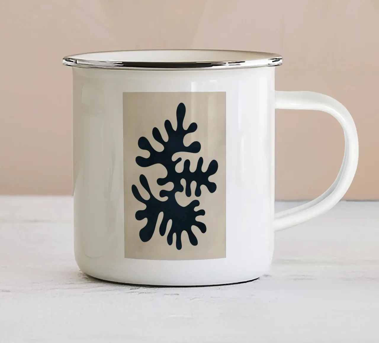 Silhouette corallo 02 tazza in smalto da Little Dean