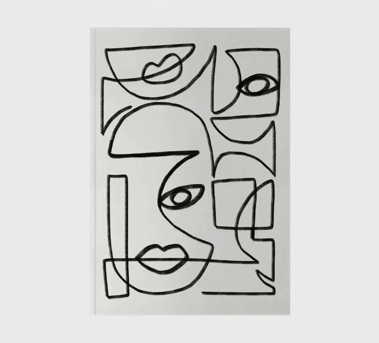 Line art portrait flow notebook by Little Dean