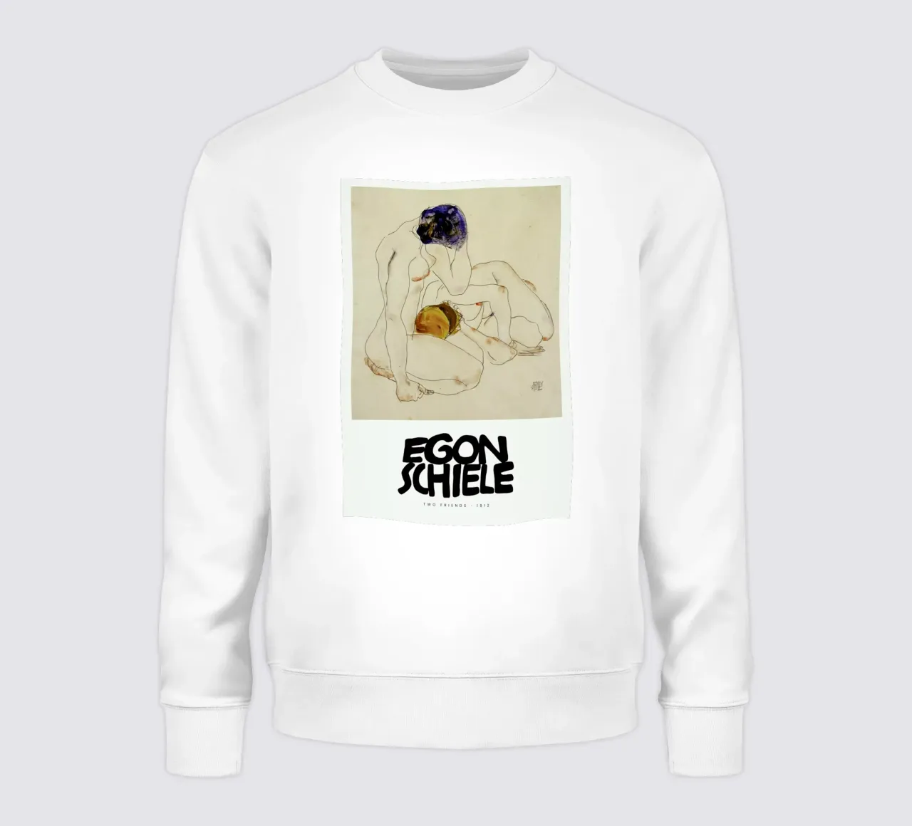 Schiele - Two Friends III felpa da Vintage by JUNIQE