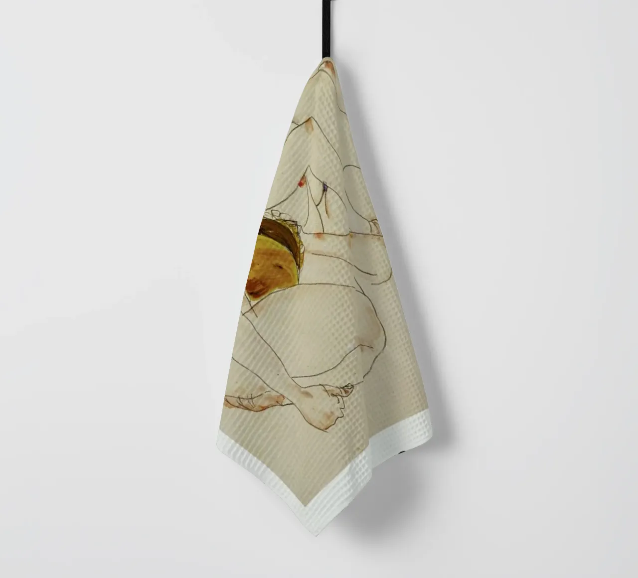 Schiele - Two Friends III canovaccio da cucina da Vintage by JUNIQE