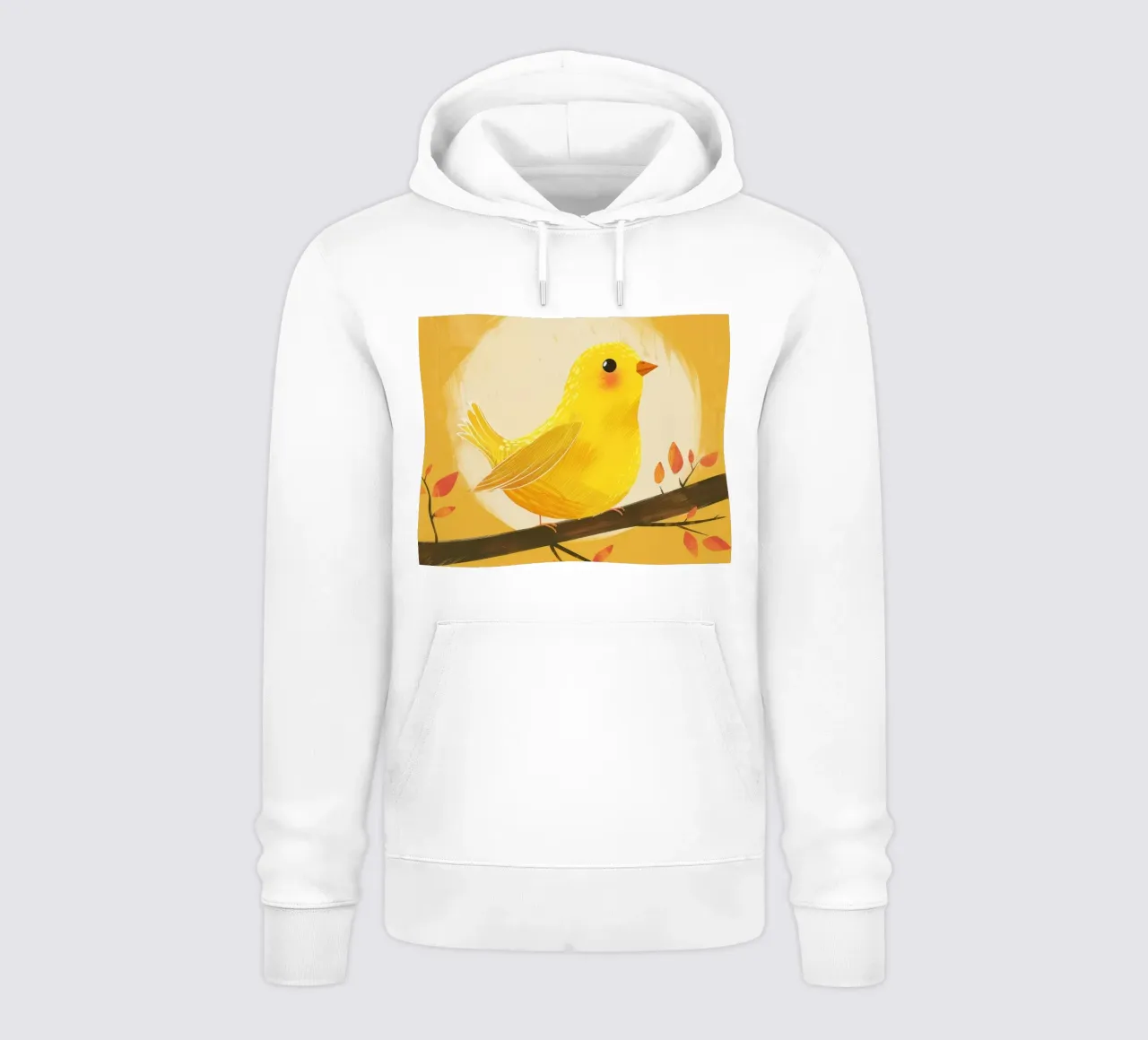 lively & artistic take on the canary with an expressive vib hoodie by DesignDoodle