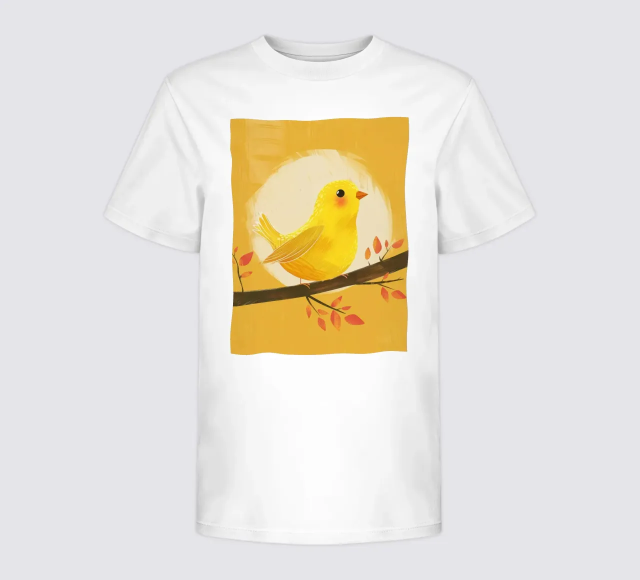 lively & artistic take on the canary with an expressive vib kids t-shirt by DesignDoodle
