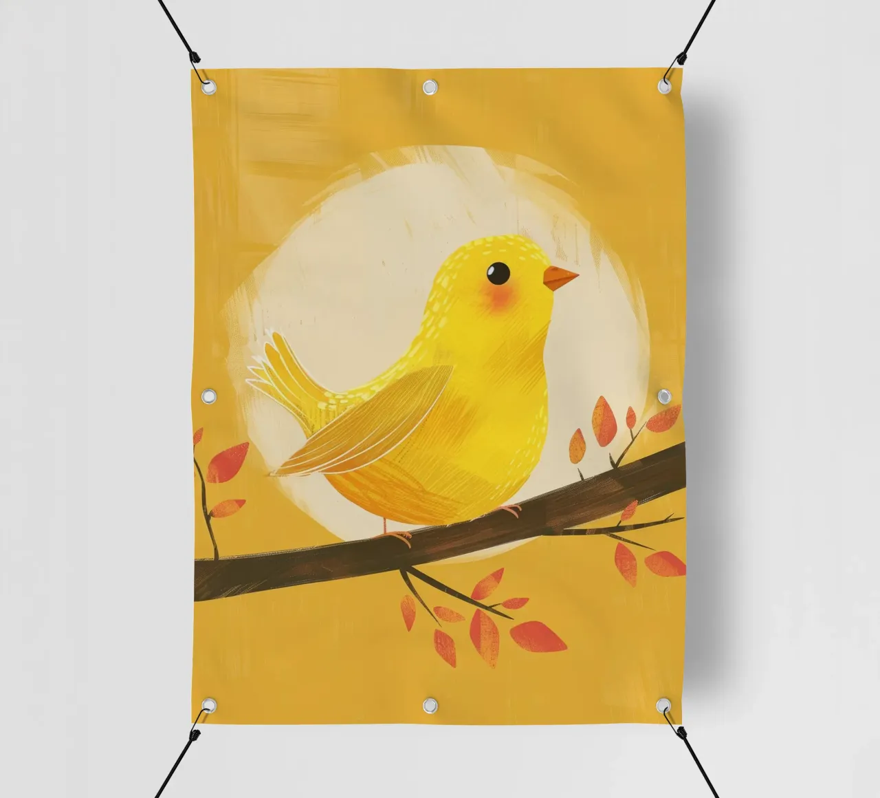 lively & artistic take on the canary with an expressive vib pvc cover by DesignDoodle