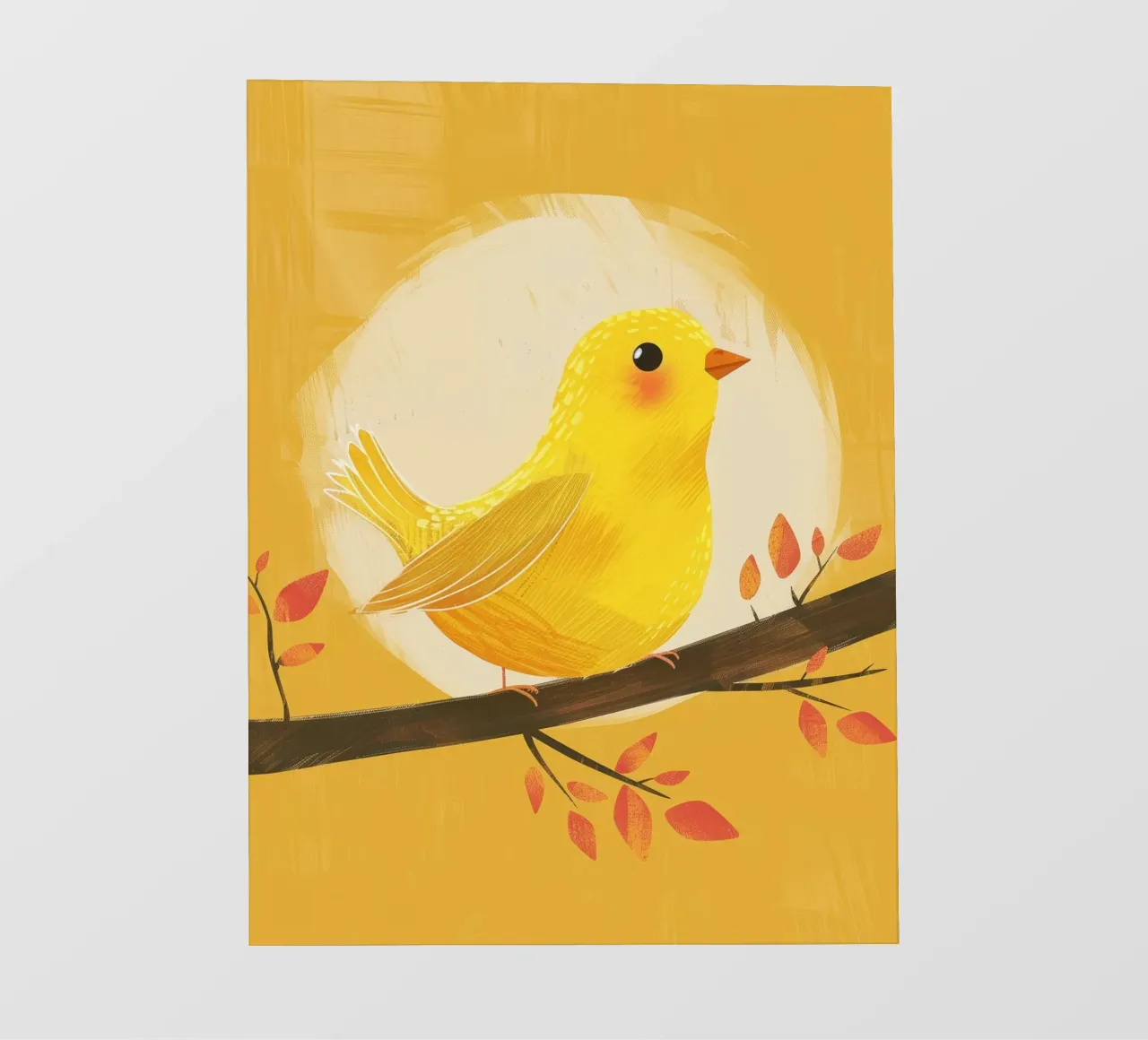 lively & artistic take on the canary with an expressive vib pvc cover by DesignDoodle