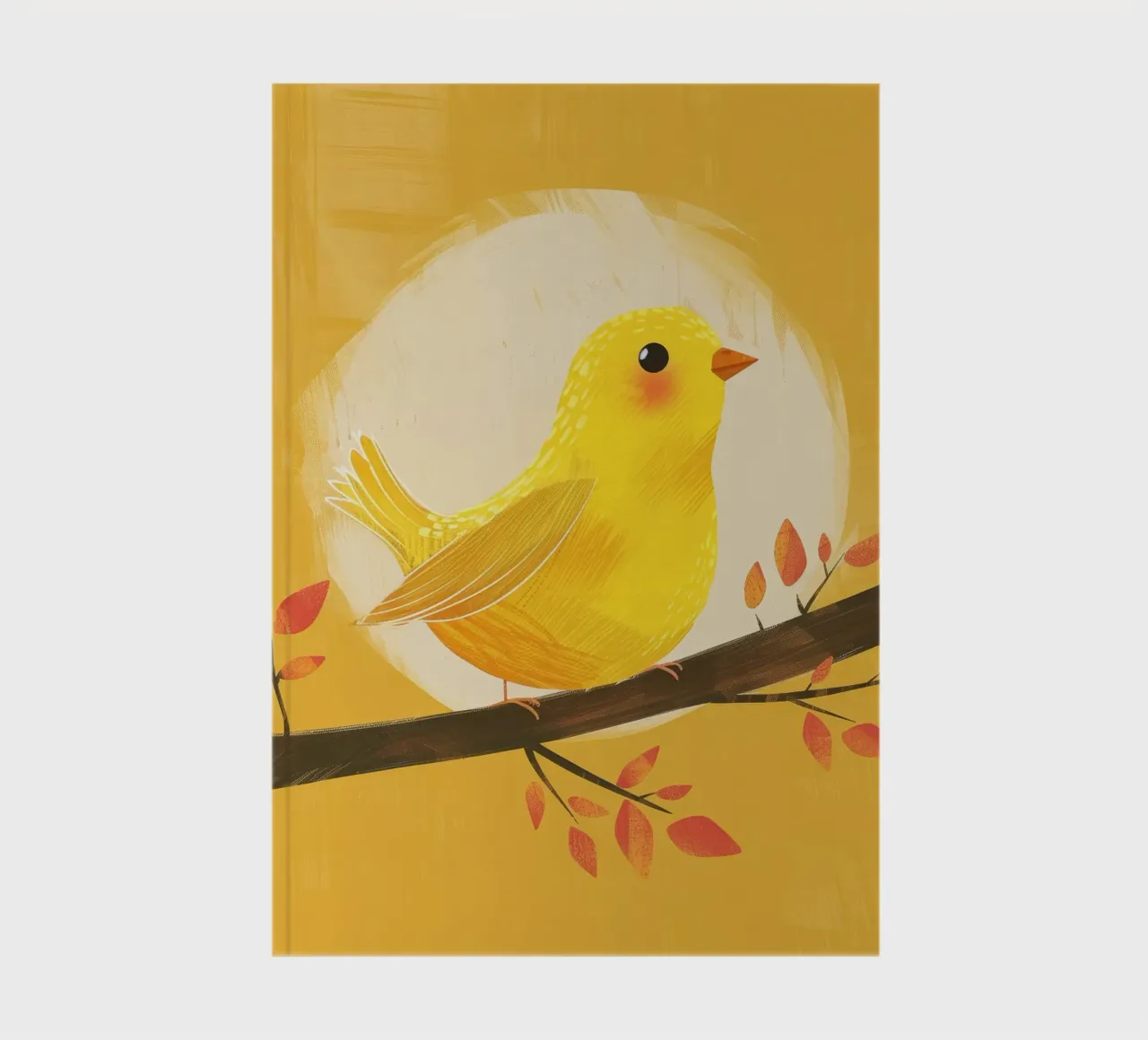 lively & artistic take on the canary with an expressive vib notebook by DesignDoodle