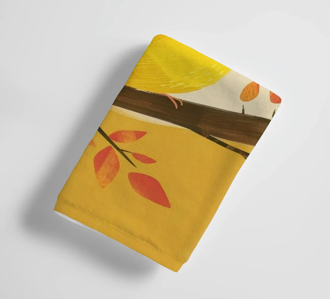 Lebendige und künstlerische Darstellung des Kanarienvogels mit ausdrucksstarker Ausstrahlung Handtuch von DesignDoodle