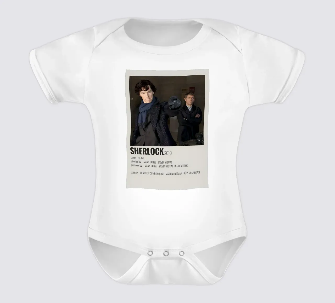 SHERLOCK 2010 body neonato maniche corte da MVFminimalist