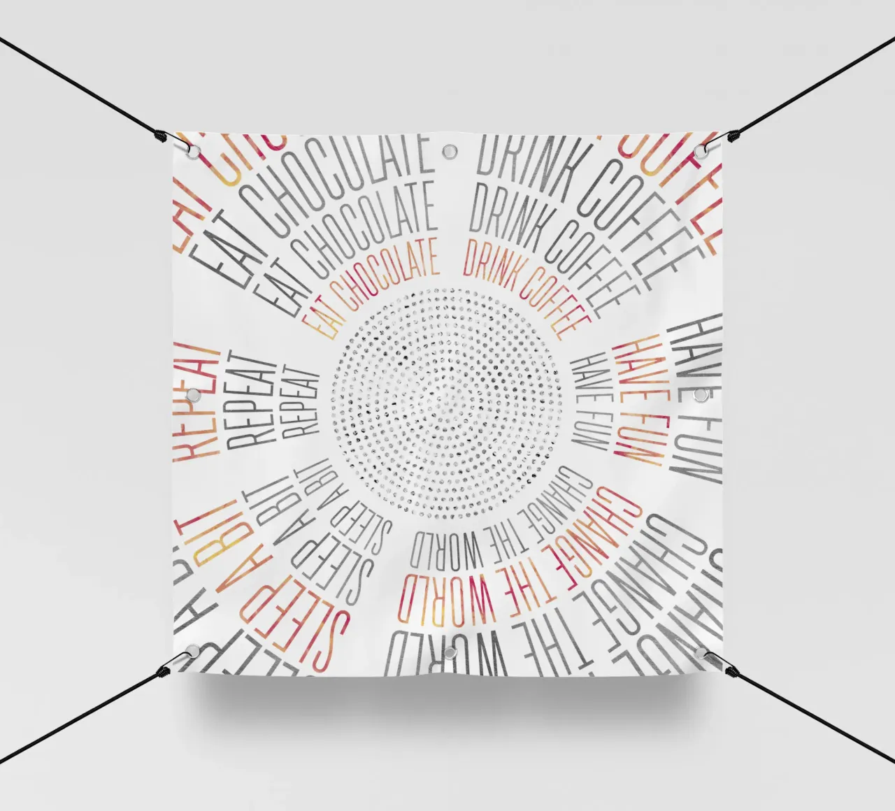 GRAPHIC ART Life Circles telo in pvc da Melanie Viola