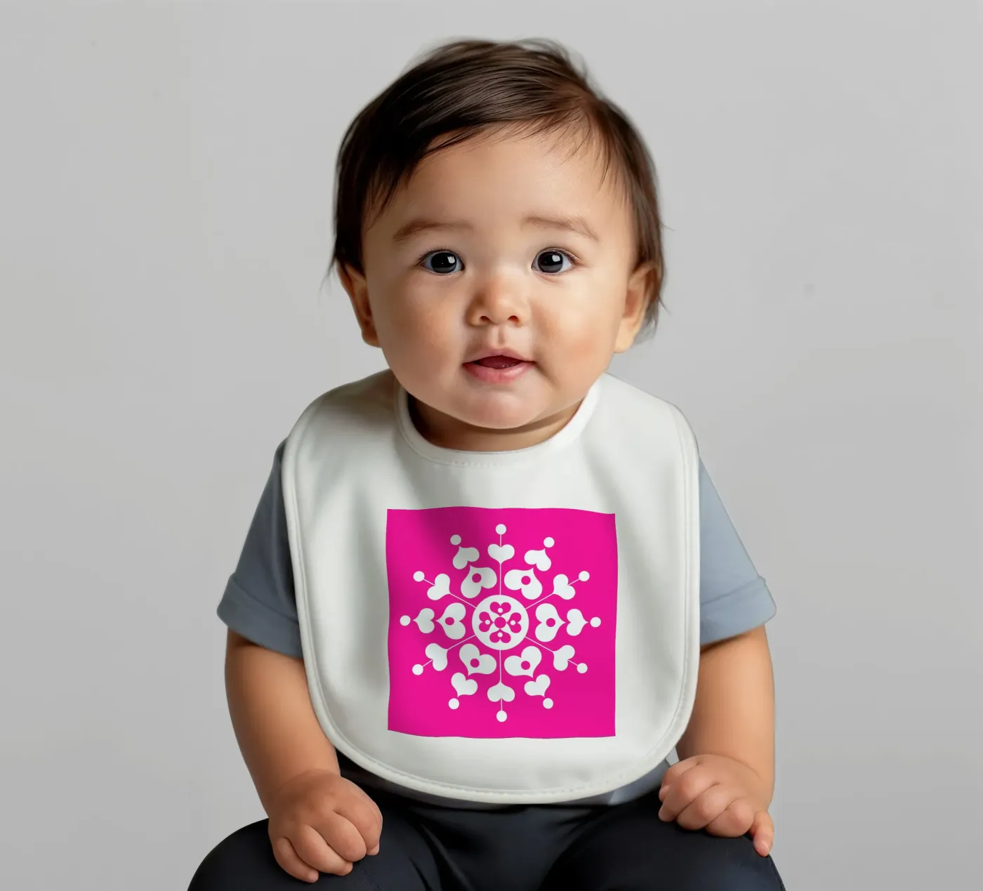 Snowflake baby bib by Bo Lundberg