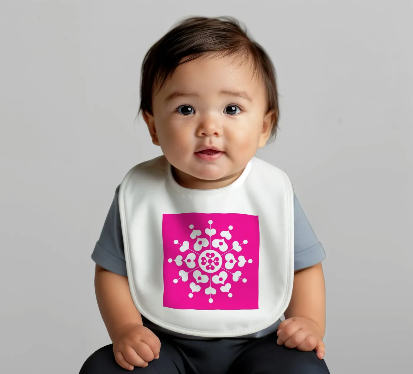 Snowflake baby bib by Bo Lundberg