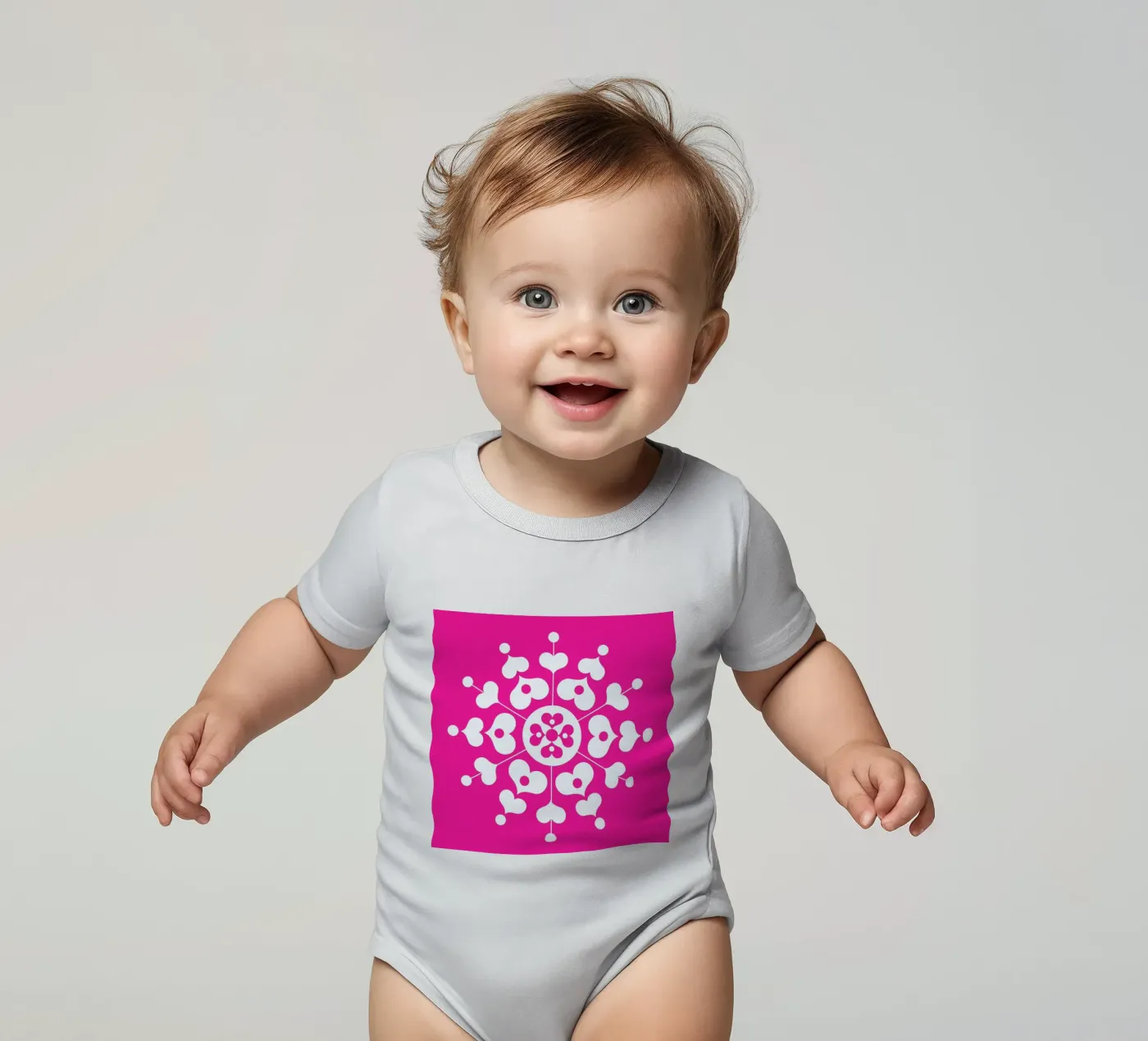 Snowflake Kurzarm Babybody von Bo Lundberg