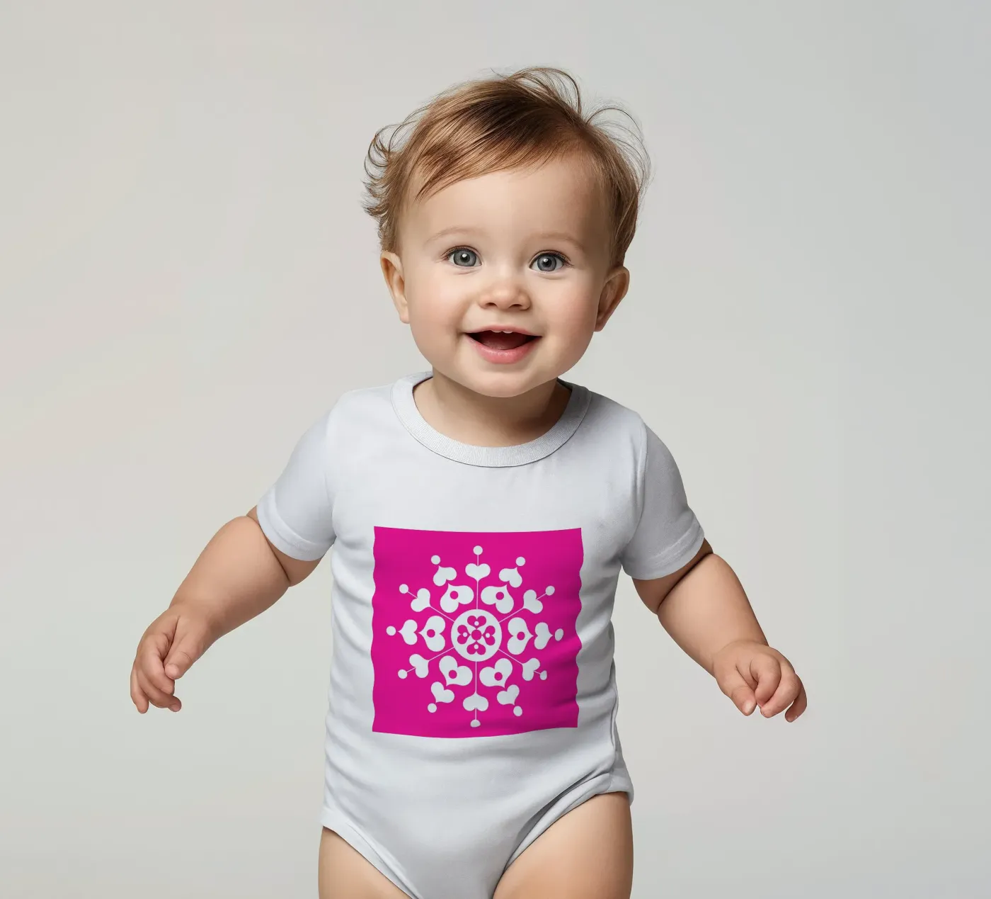 Snowflake Kurzarm Babybody von Bo Lundberg