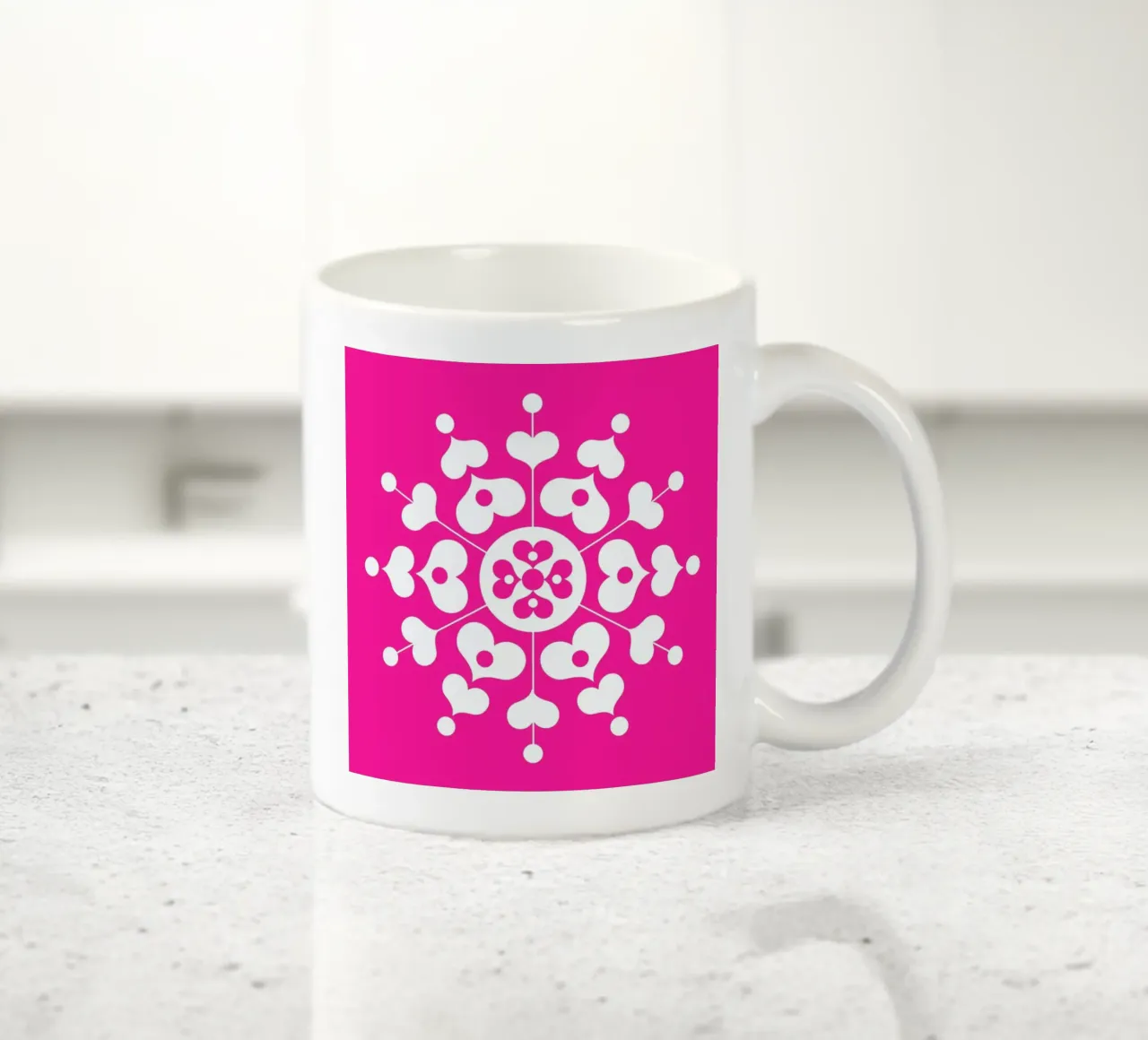 Snowflake ceramic mug by Bo Lundberg