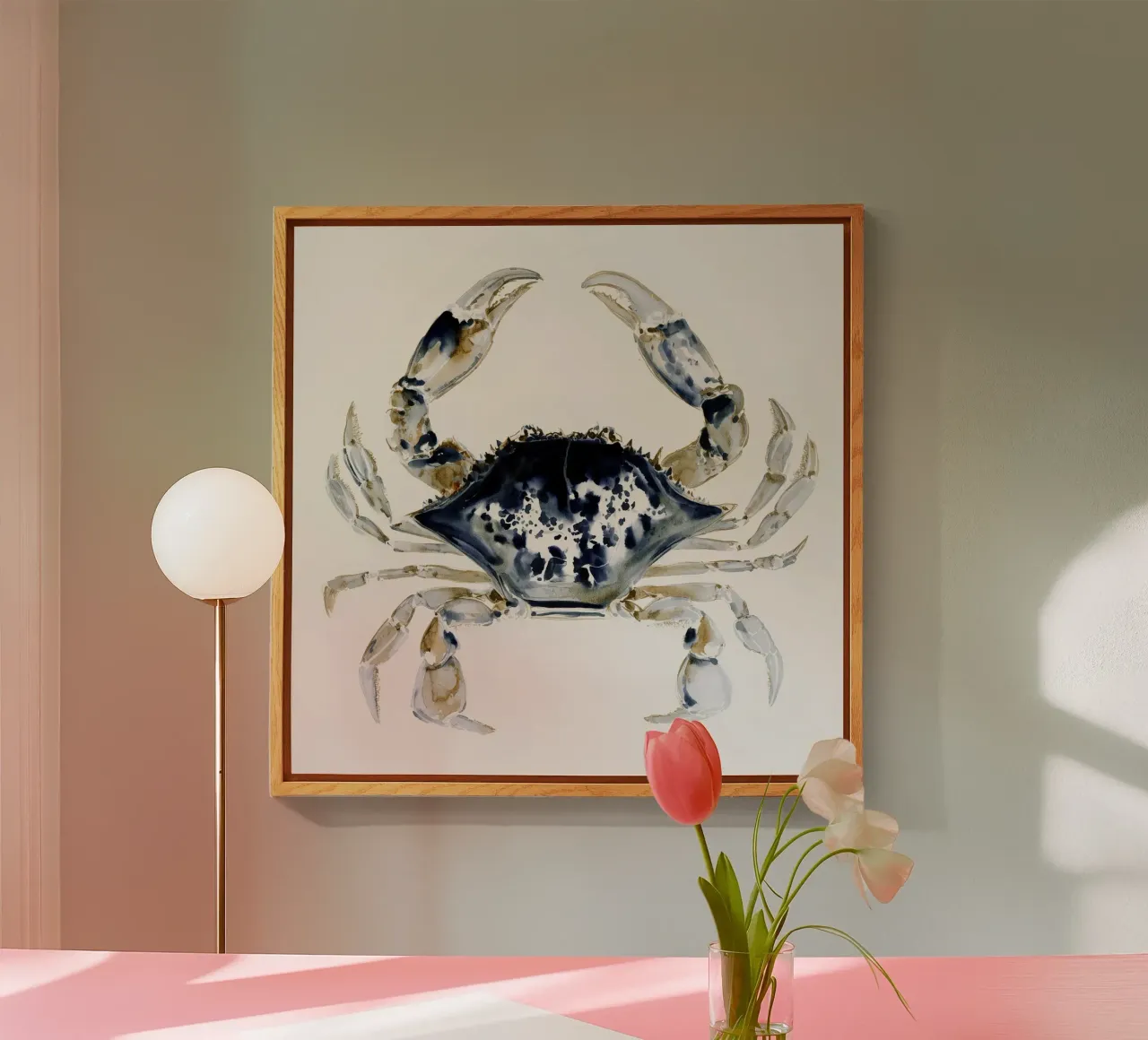 Granchio blu notte plexiglass da Matthias Keller Studio