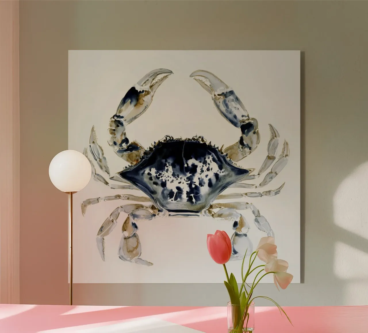 Granchio blu notte plexiglass da Matthias Keller Studio