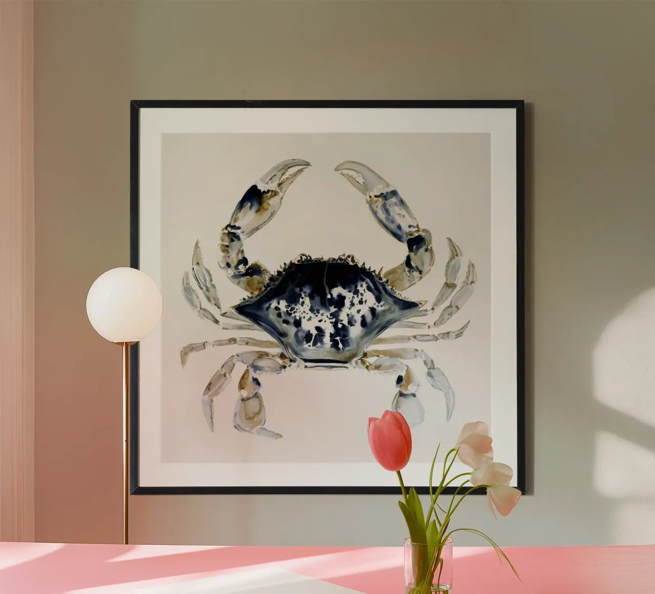 Granchio blu notte poster da Matthias Keller Studio