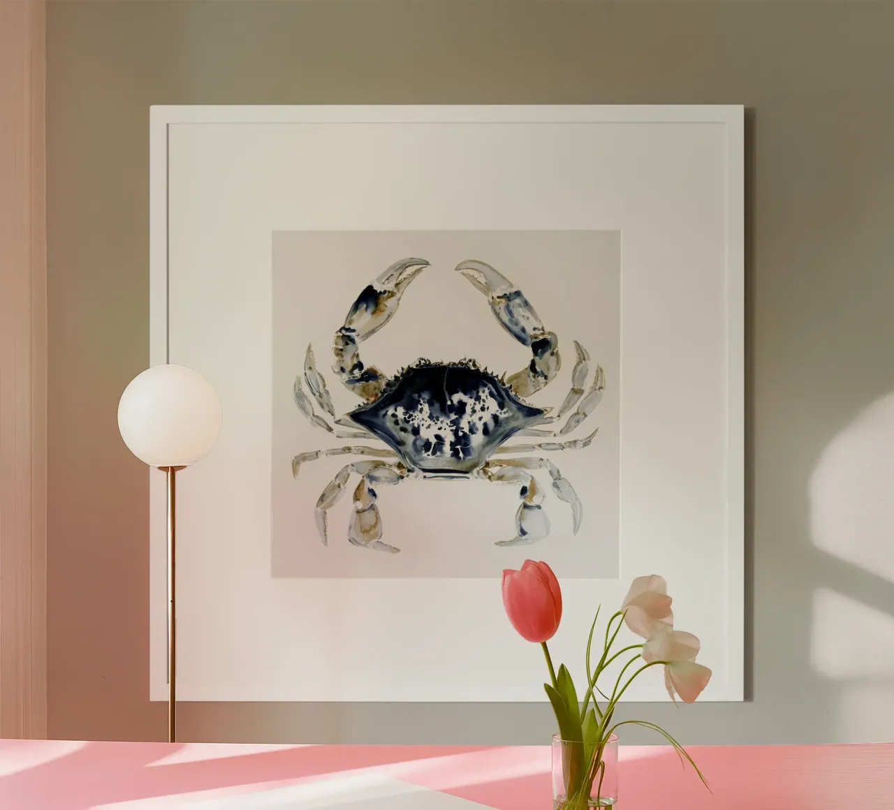 Granchio blu notte poster da Matthias Keller Studio
