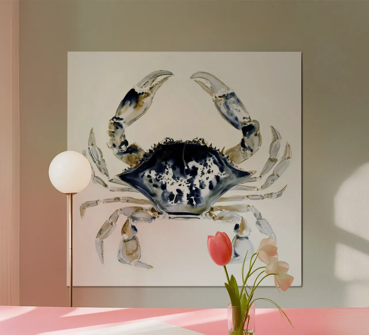 Granchio blu notte poster da Matthias Keller Studio