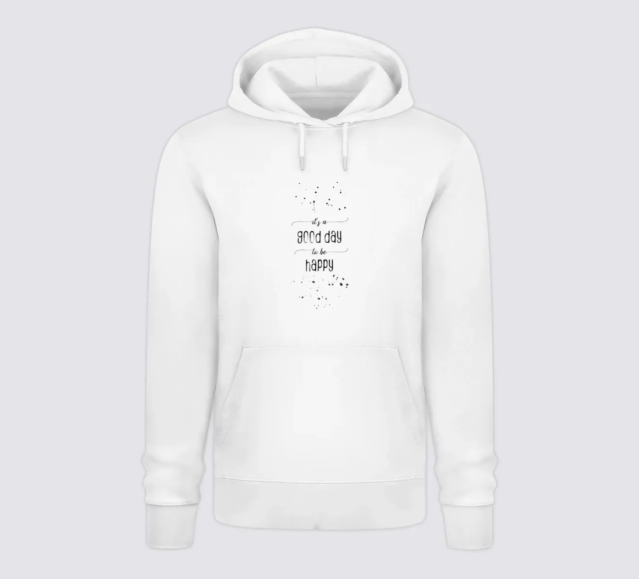 TEXT ART It is a good day to be happy felpa con cappuccio da Melanie Viola