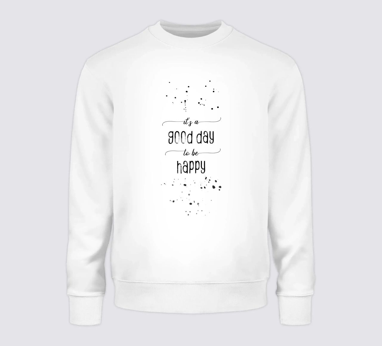 TEXT ART It is a good day to be happy felpa da Melanie Viola