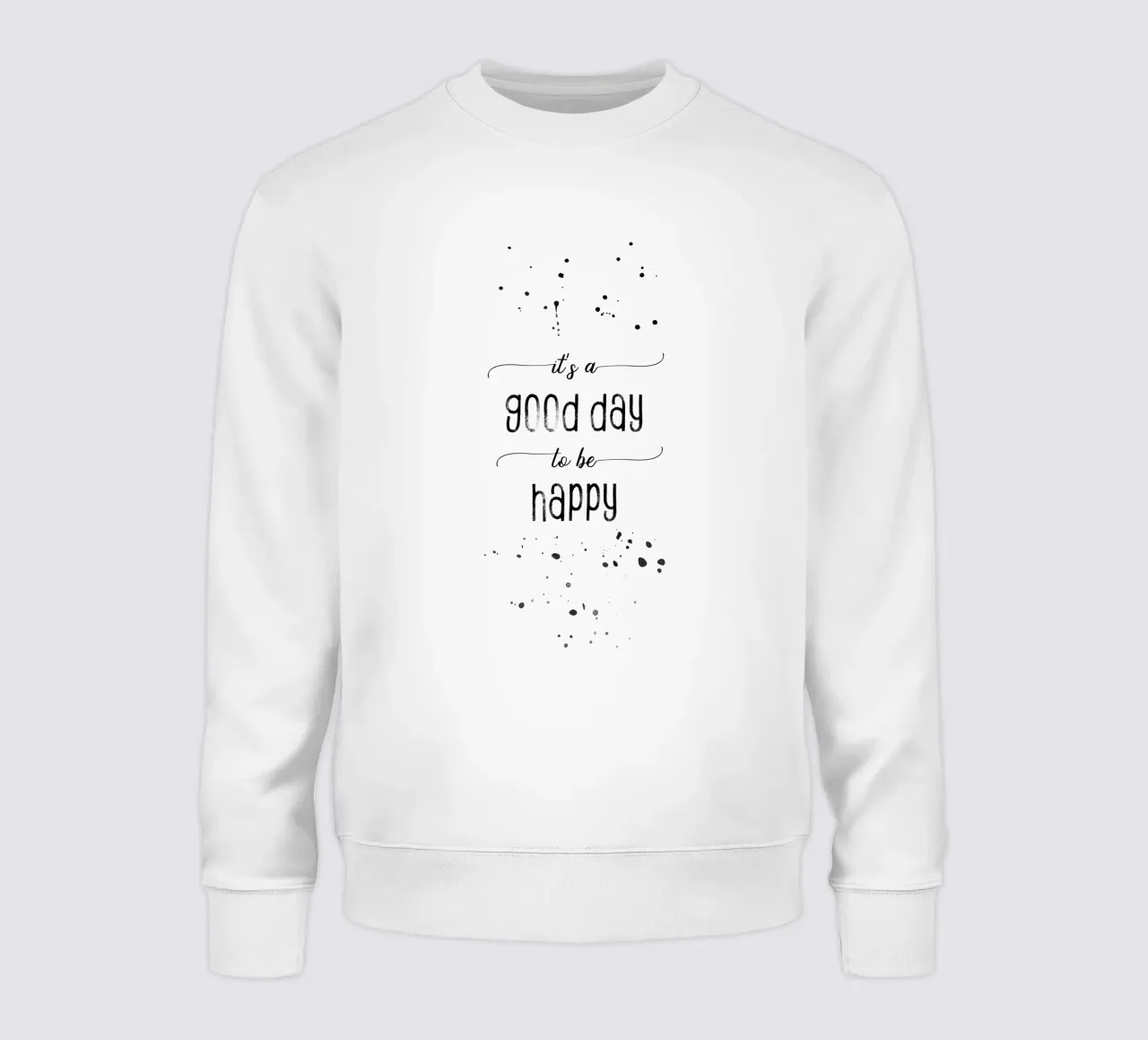 TEXT ART It is a good day to be happy felpa da Melanie Viola