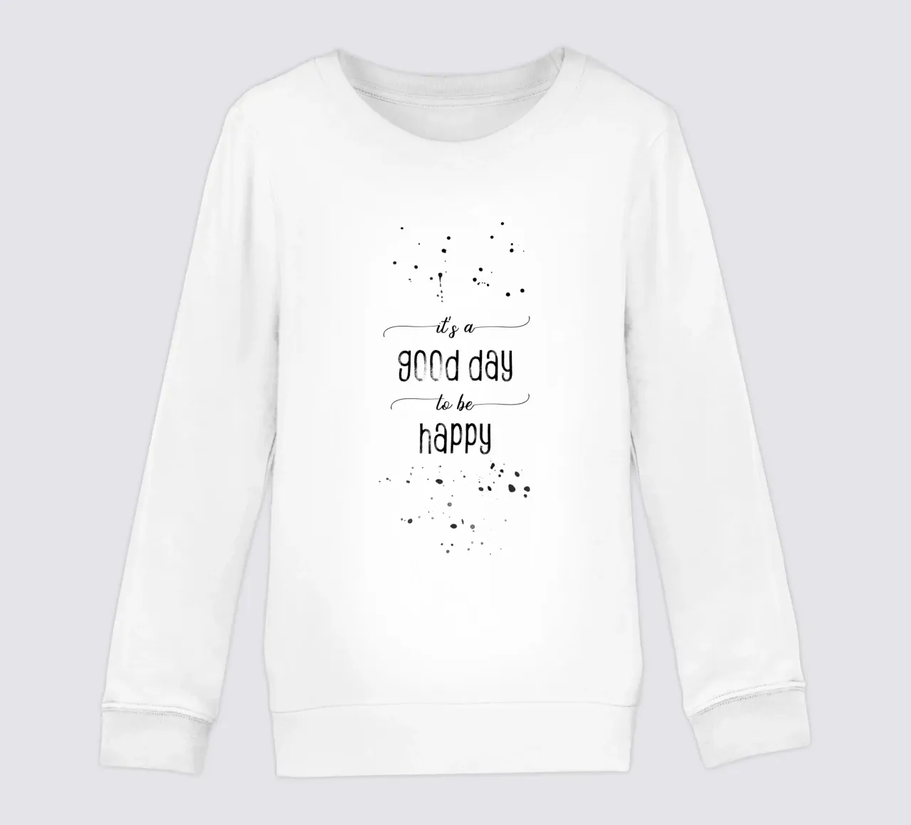 TEXT ART It is a good day to be happy felpa bambino da Melanie Viola