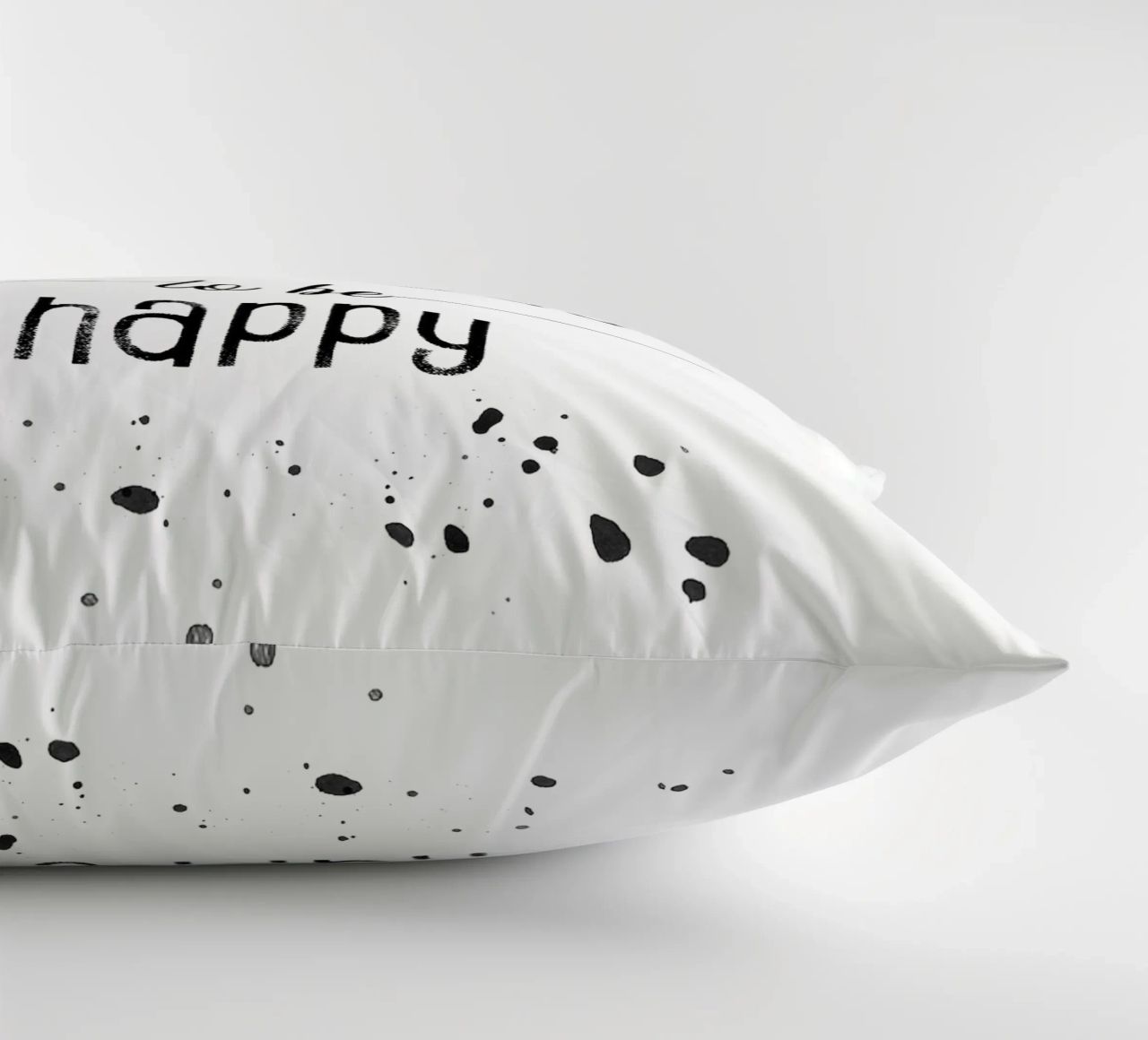 TEXT ART It is a good day to be happy cuscino da Melanie Viola