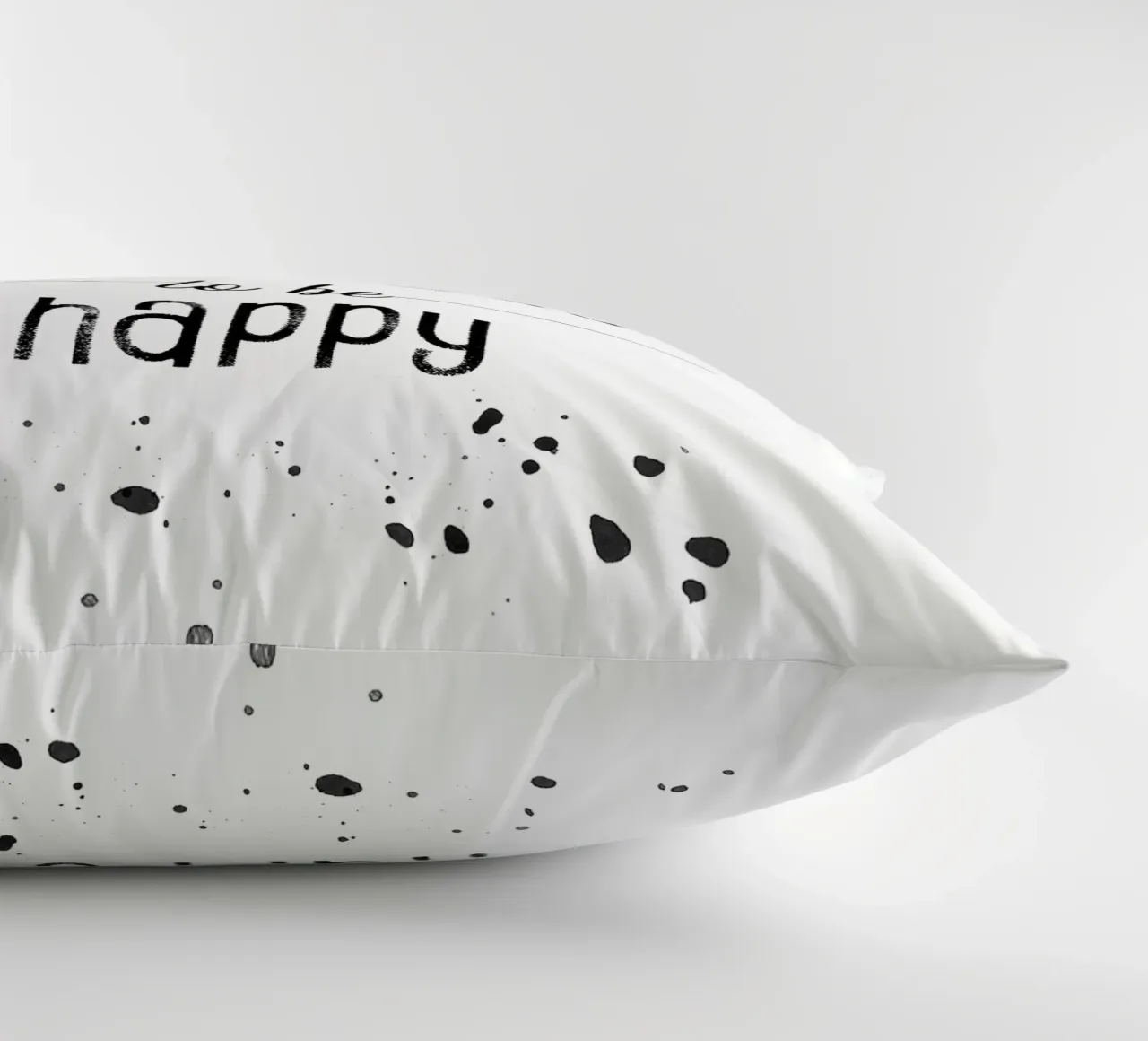 TEXT ART It is a good day to be happy cuscino da Melanie Viola